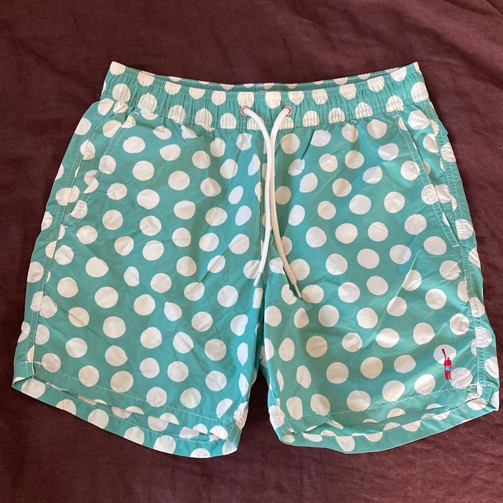 Polka dot swim trunks JCREW